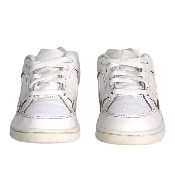 Nike Son Of Force White On White Leather Low Top Sneakers - Picture 6 of 10